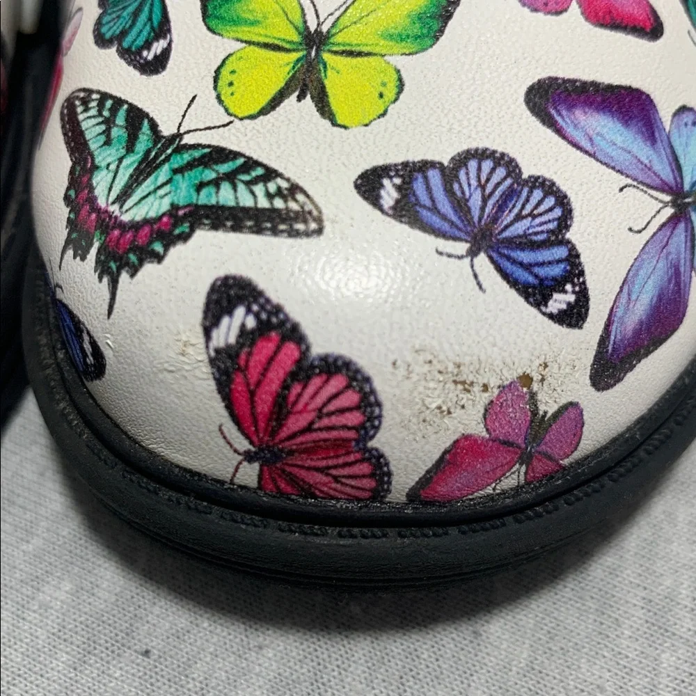 Skechers Kids Butterfly Print Boots - White and Multicolor